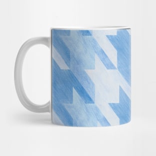 Blue Monochrome Houndstooths - Scottish Highlands Mug